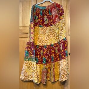 Colorful Bohemian Patchwork Skirt